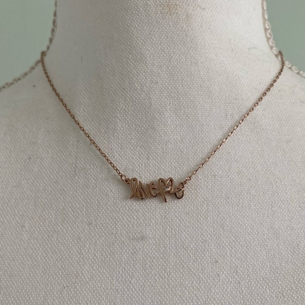 Anna Sheffield’s Gold Bing Bang - Love me 4- Ever Necklace